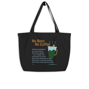 No Bees No Coffee - Tiny Planet Tote Bag Designed by Dorothea Mordan. Sold by Chandler Designs