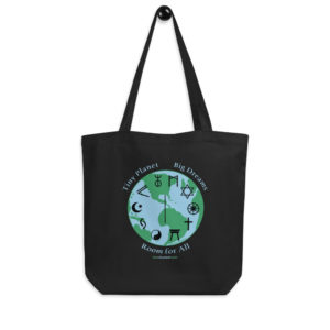 Tiny Planet Tote Bag Designed by Dorothea Mordan. Sold by Chandler Designs