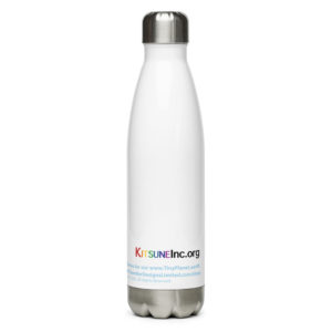 Kitsune - Tiny Planet Water Bottle Designed by Dorothea Mordan. Sold by Chandler Designs